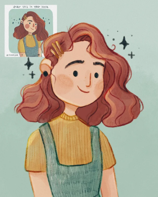 Decided to redraw my old dtiys challenge as a warm up today ☺️✨

#portraitdrawings #cutedrawings